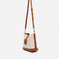 Sac Sora style hobo en similicuir avec effet raphia 