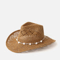 Bonnet effet raphia Niza avec détail de corde et perles 