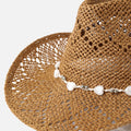 Bonnet effet raphia Niza avec détail de corde et perles 