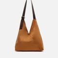 Vire bolso hobo grande efecto ante con cierre de botón 