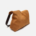 Vire bolso hobo grande efecto ante con cierre de botón 