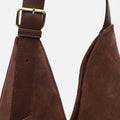 Vire bolso hobo grande efecto ante con cierre de botón 