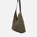 Vire bolso hobo grande efecto ante con cierre de botón 