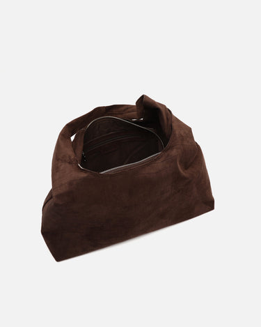 Croqui bolso hobo grande efecto ante con grabado animal print 