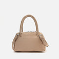 Croquito bolso de mano efecto ante con grabado animal print y asa bandolera extraíble 
