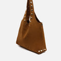 Nemi bolso hobo grande efecto ante con detalles metálicos grandes 