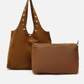 Nemi bolso hobo grande efecto ante con detalles metálicos grandes 