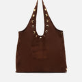 Nemi bolso hobo grande efecto ante con detalles metálicos grandes 