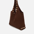 Nemi bolso hobo grande efecto ante con detalles metálicos grandes 