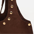 Nemi bolso hobo grande efecto ante con detalles metálicos grandes 