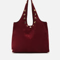 Nemi bolso hobo grande efecto ante con detalles metálicos grandes 
