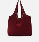 Nemi bolso hobo grande efecto ante con detalles metálicos grandes 