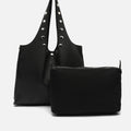 Nemi-1 bolso de hombro con neceser extraíble y detalles metálicos 