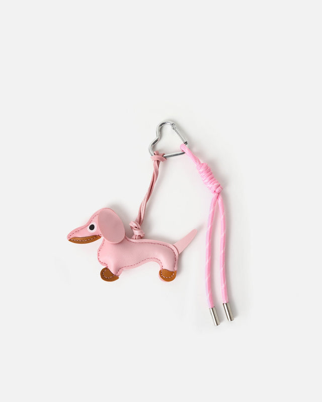 Buti portachiavi charm cane rosa
