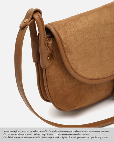 Venizia bolso bandolera pequeño efecto ante con estampado animal print 