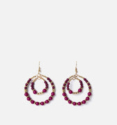 Liora pendientes de aro doble con cuentas 