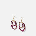 Liora pendientes de aro doble con cuentas 