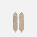 Night pendientes largos efecto cascada con strass 