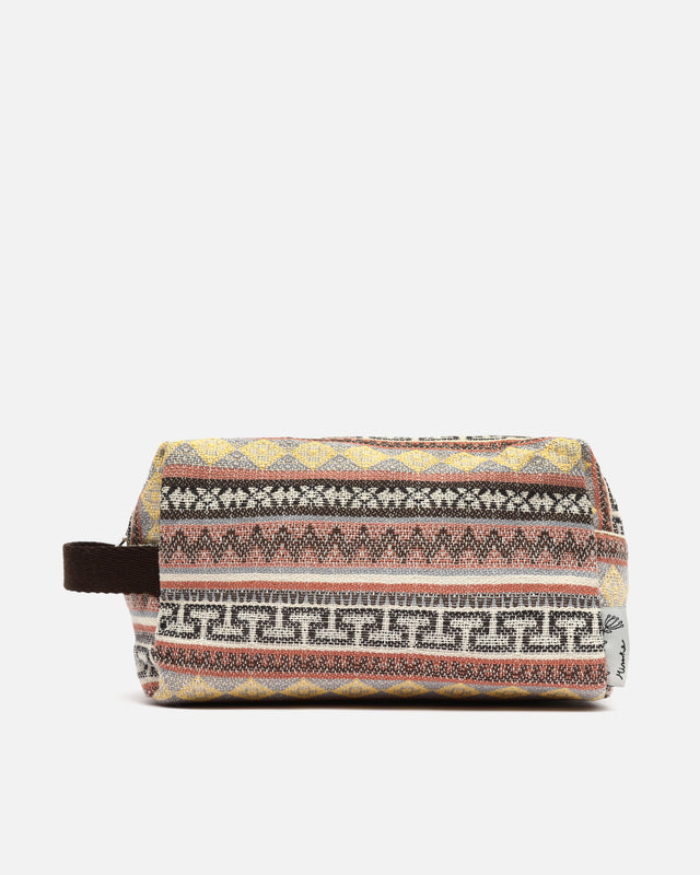 Grande trousse de toilette avec imprimé jacquard