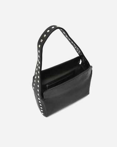 Korea bolso de hombro pequeño con detalles metálicos 