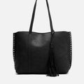 Nibat bolso shopper grande con detalles metálicos 
