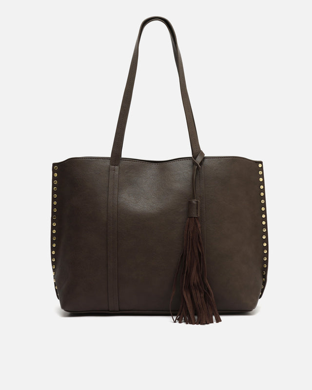 Nibat bolso shopper grande con detalles metálicos