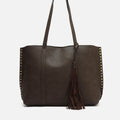 Nibat bolso shopper grande con detalles metálicos 