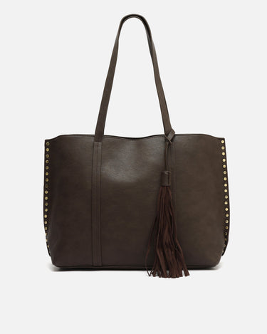 Nibat bolso shopper grande con detalles metálicos 