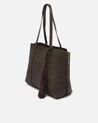 Nibat bolso shopper grande con detalles metálicos 