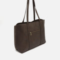 Nibat bolso shopper grande con detalles metálicos 