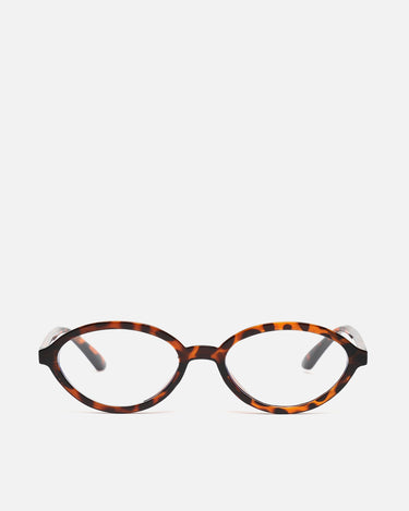Clara gafas ovaladas con montura de pasta 