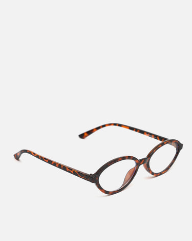 Clara gafas ovaladas con montura de pasta 