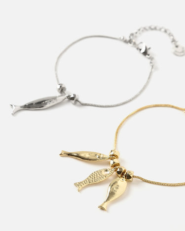 Boqueron pack pulsera con charm peces 