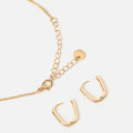 Ring set de collar con pendientes de strass 