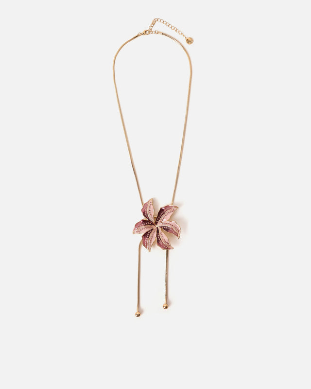 Flower collar largo flor