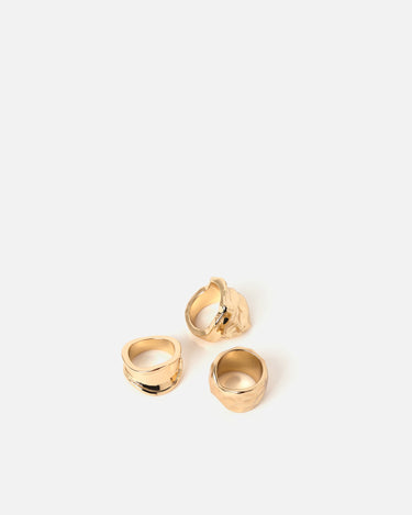 Chelen set de anillos ondulados 