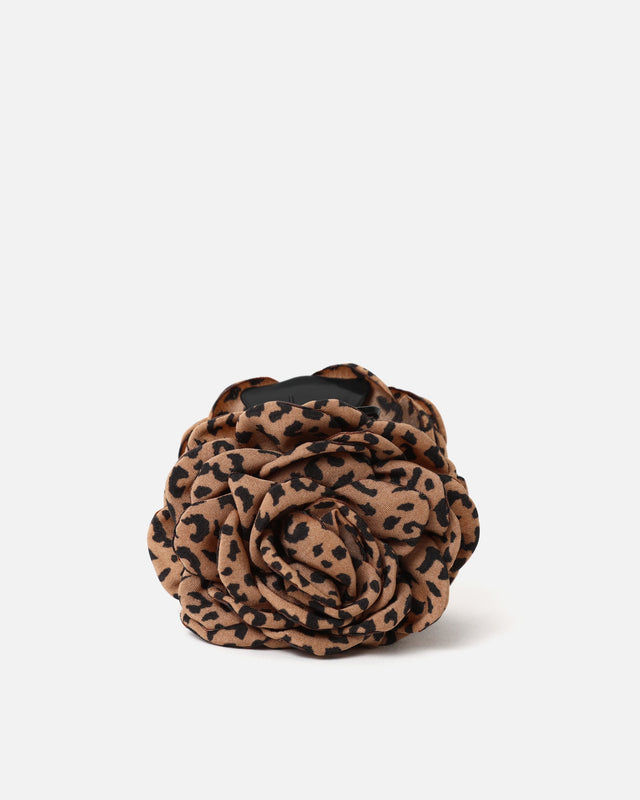 Lena fermaglio per capelli a fiore animalier