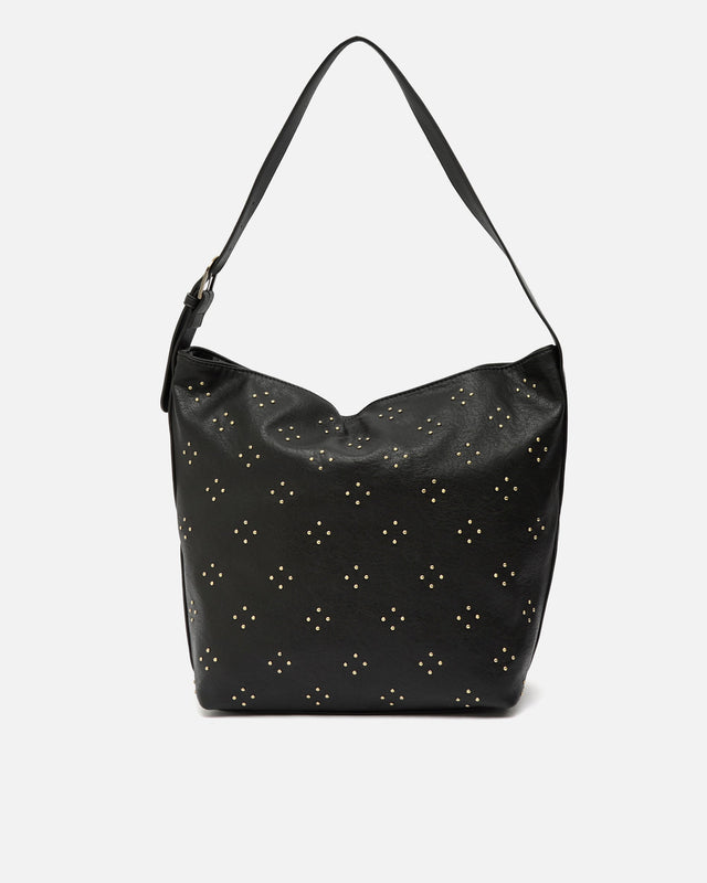 Florchi mala hobo grande com detalhes metálicos