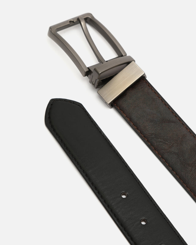 Ridan cinturón reversible con hebilla metálica