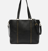 Mampini bolso shopper grande con asa bandolera extraíble y detalles metálicos 