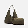 Pologito-1 mini torebka hobo z efektem zamszu z kosmetyczką 