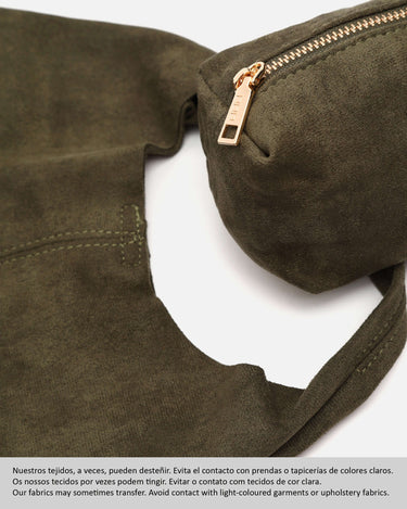 Pologito-1 mini torebka hobo z efektem zamszu z kosmetyczką 