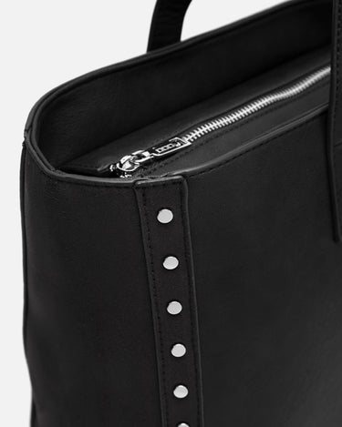 Sona portaordenador estilo shopper de 14 pulgadas con detalles metálicos 