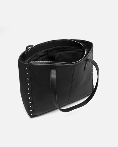 Sona portaordenador estilo shopper de 14 pulgadas con detalles metálicos 