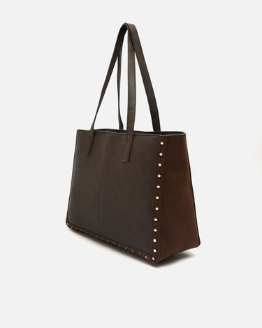 Sona portaordenador estilo shopper de 14 pulgadas con detalles metálicos 