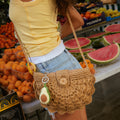 Dondy bolso pequeño efecto rafia 