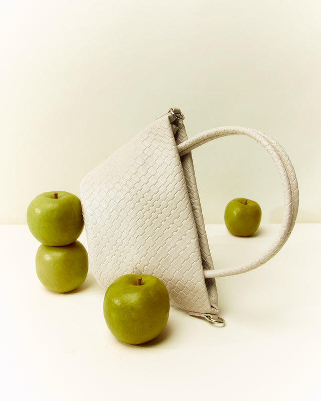 Trena kleine geflochtene Tote-Tasche mit abnehmbarem Schulterriemen