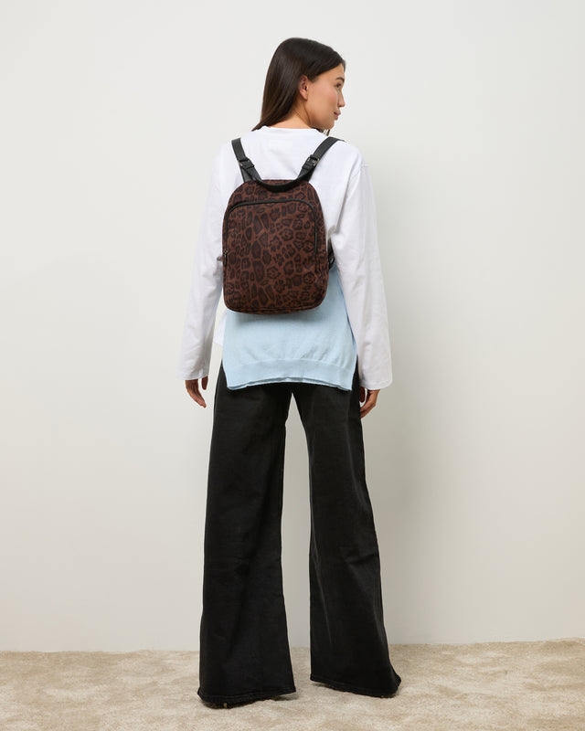 Belbu sac à dos antivol effet suède à imprimé animalier
