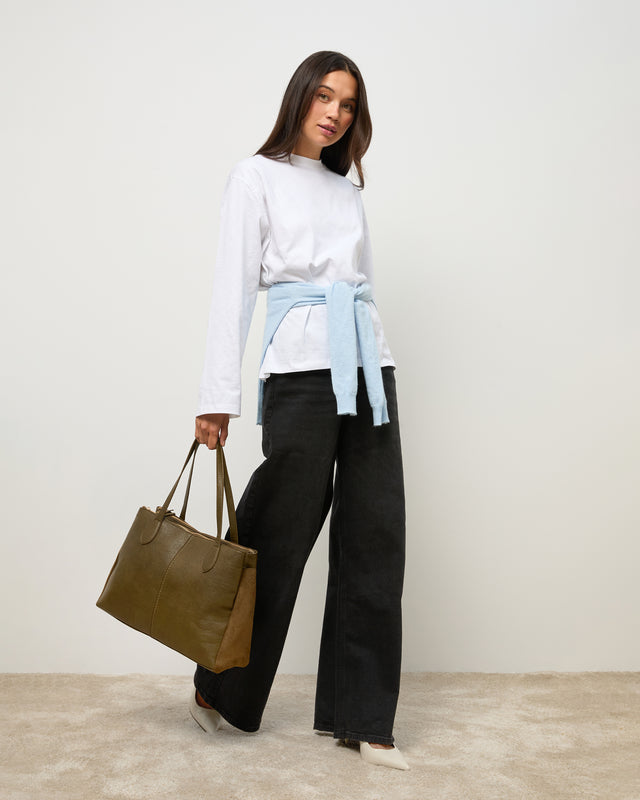 Caton large faux suede shopper bag