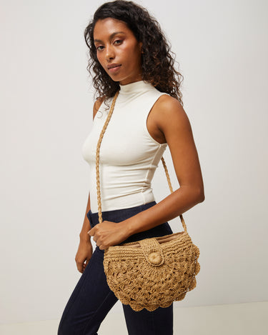Dondy bolso pequeño efecto rafia 